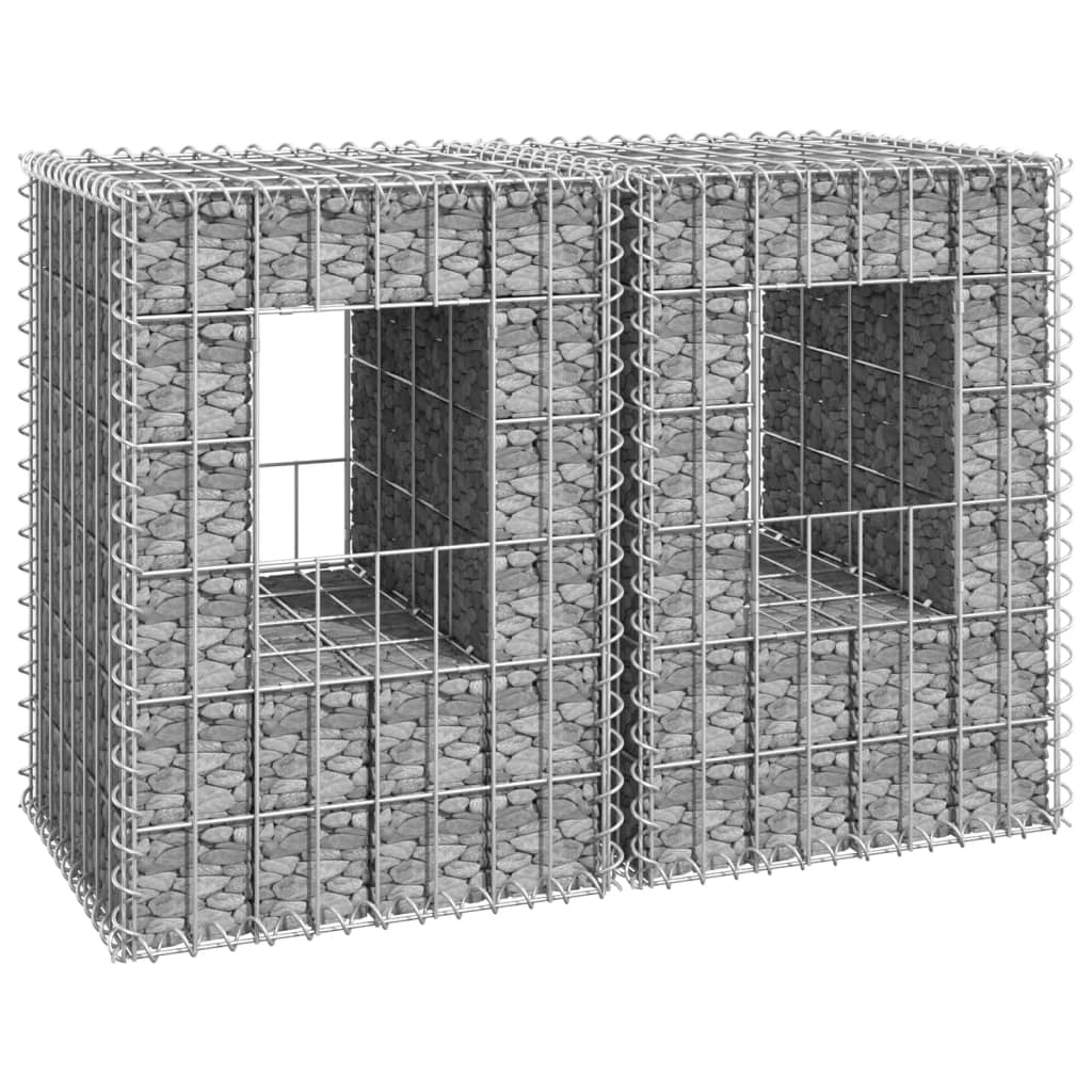 Schanskorf palen 2 st 40x40x140 cm ijzer