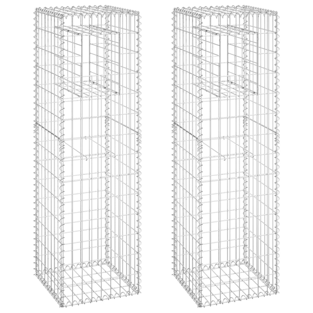 Schanskorf palen 2 st 40x40x140 cm ijzer