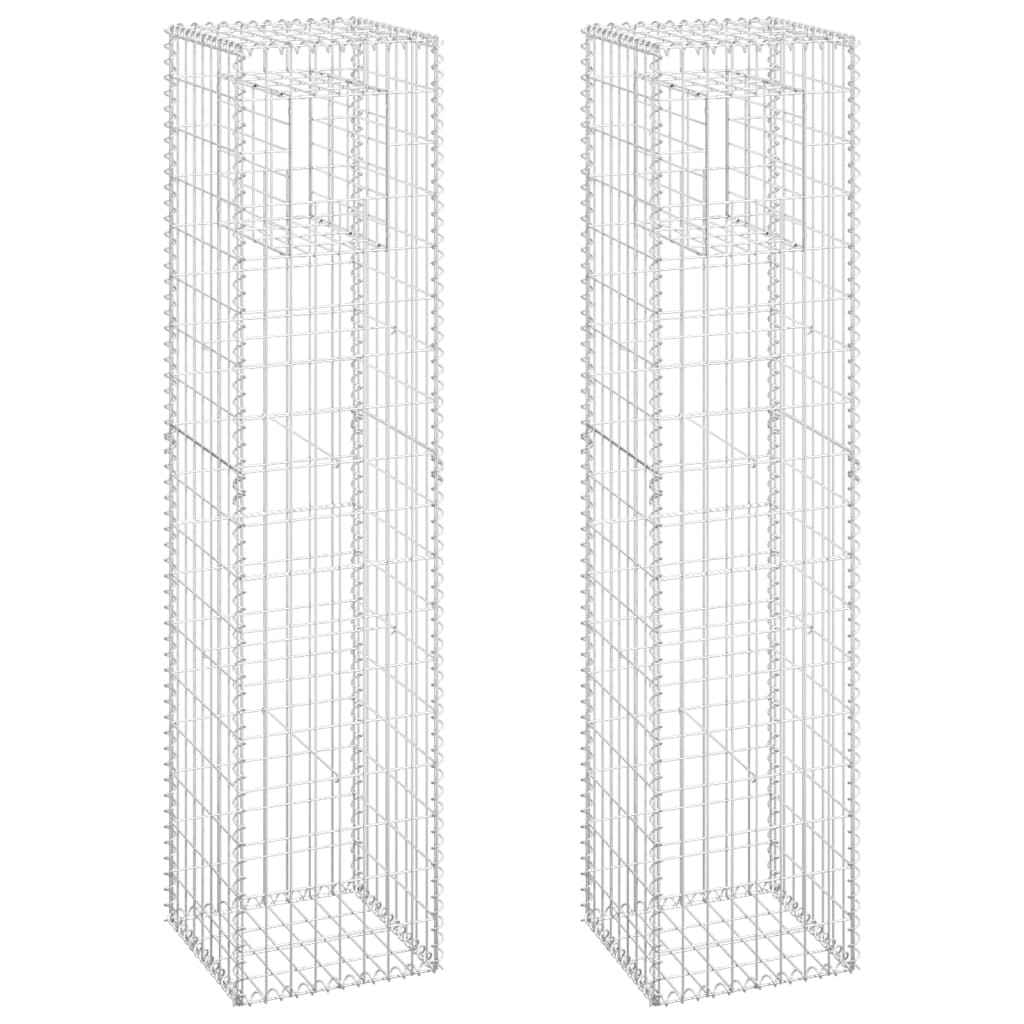 Schanskorf palen 2 st 40x40x140 cm ijzer