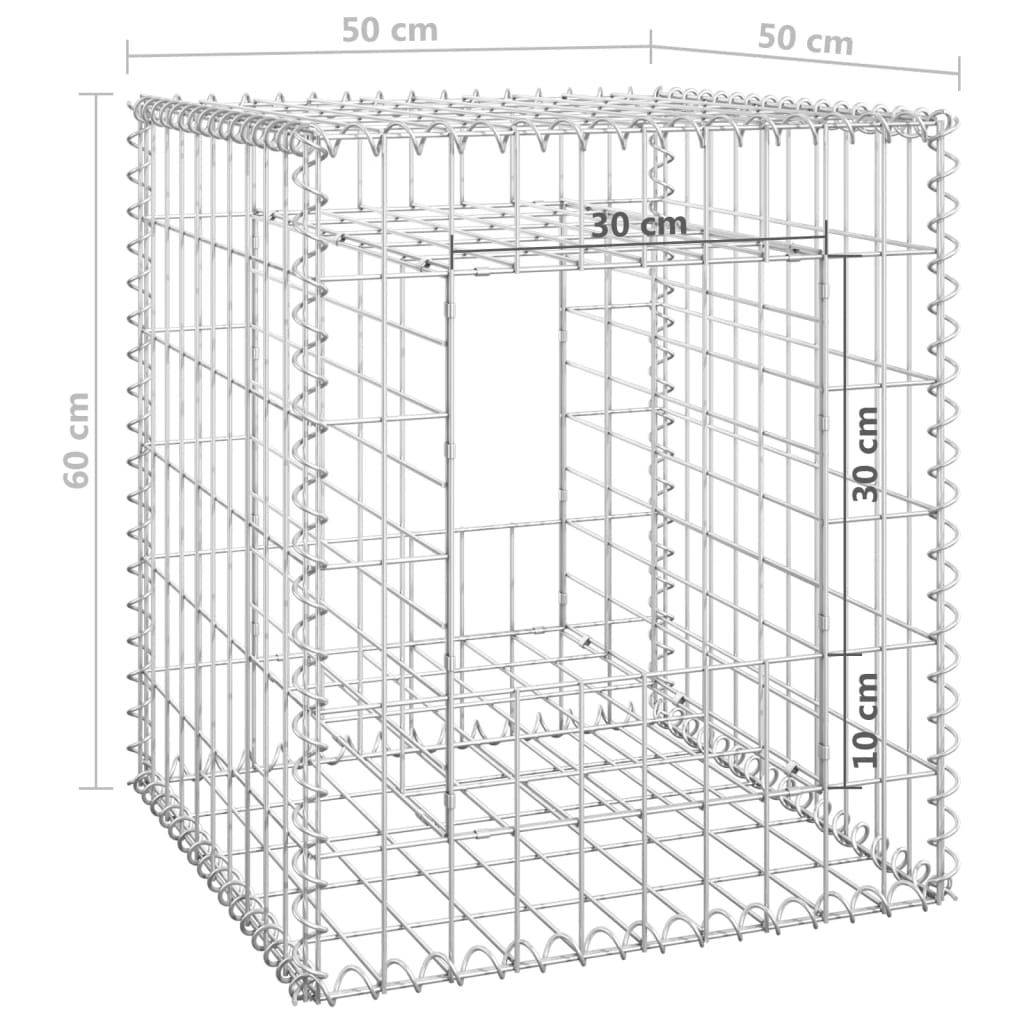 Schanskorf palen 2 st 40x40x140 cm ijzer