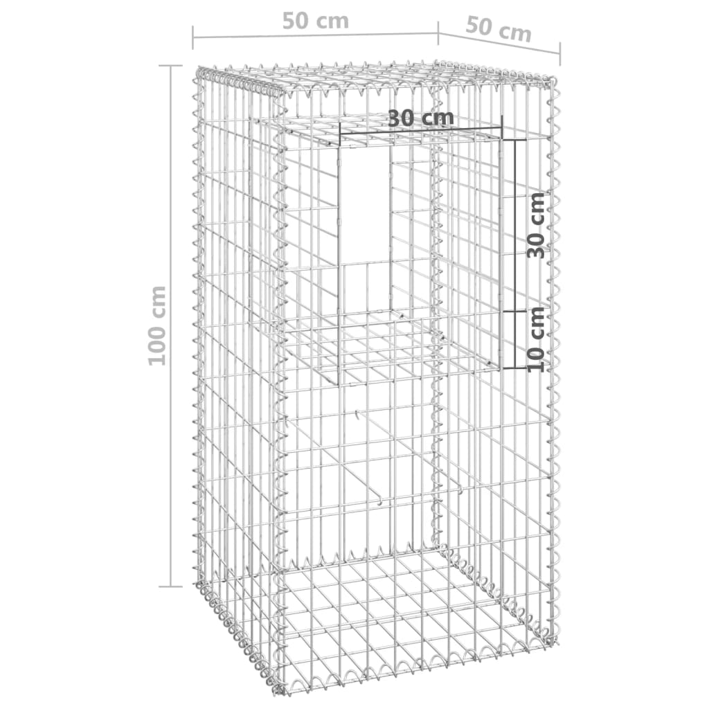 Schanskorf palen 2 st 40x40x140 cm ijzer