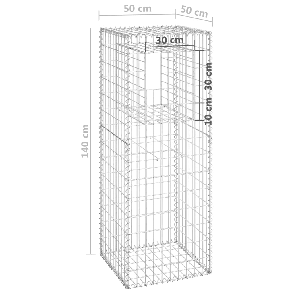 Schanskorf palen 2 st 40x40x140 cm ijzer