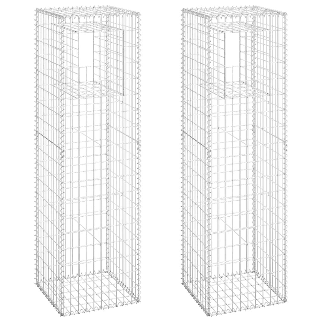 Schanskorf palen 2 st 40x40x140 cm ijzer