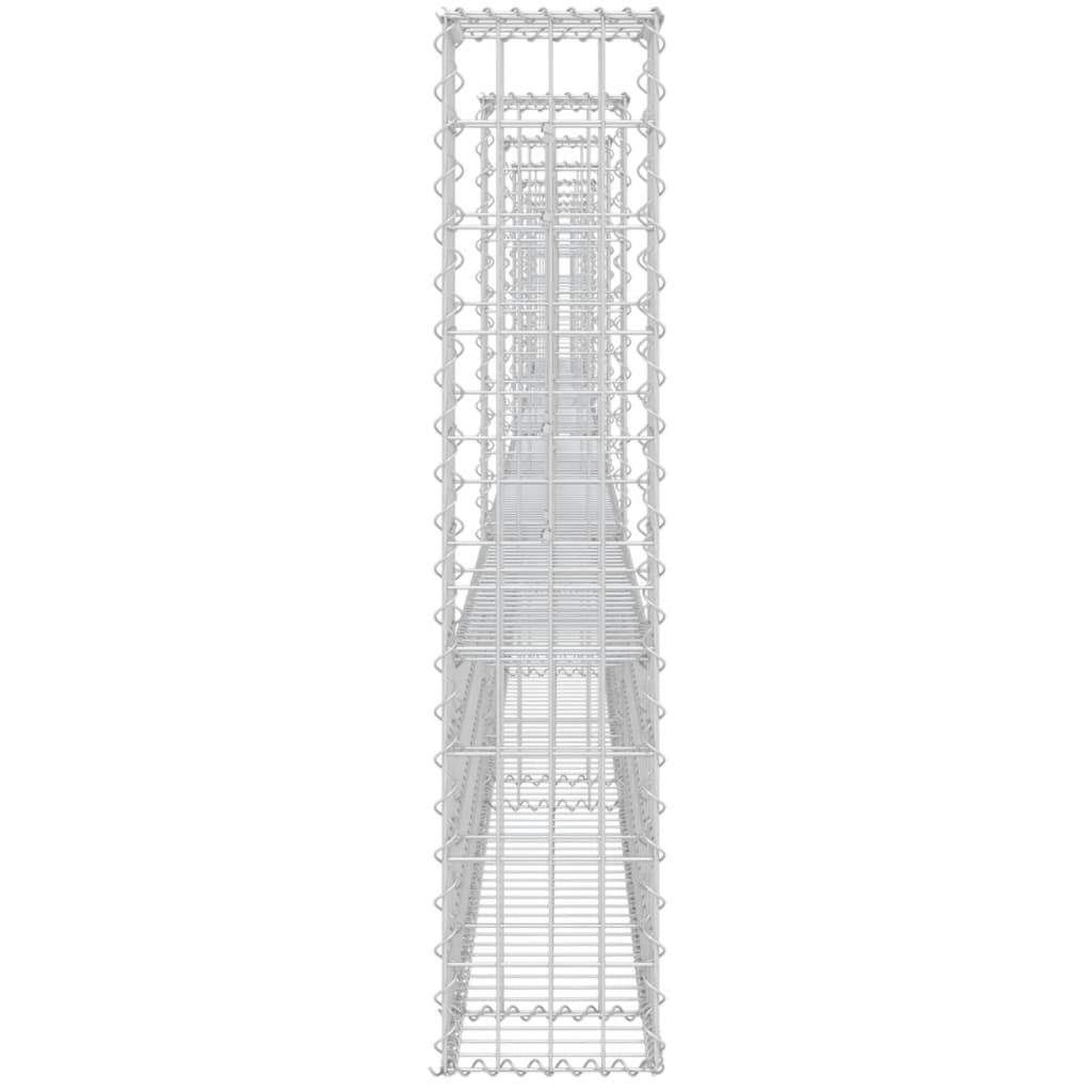 Schanskorf U-vormig met 2 palen 140x20x100 cm ijzer