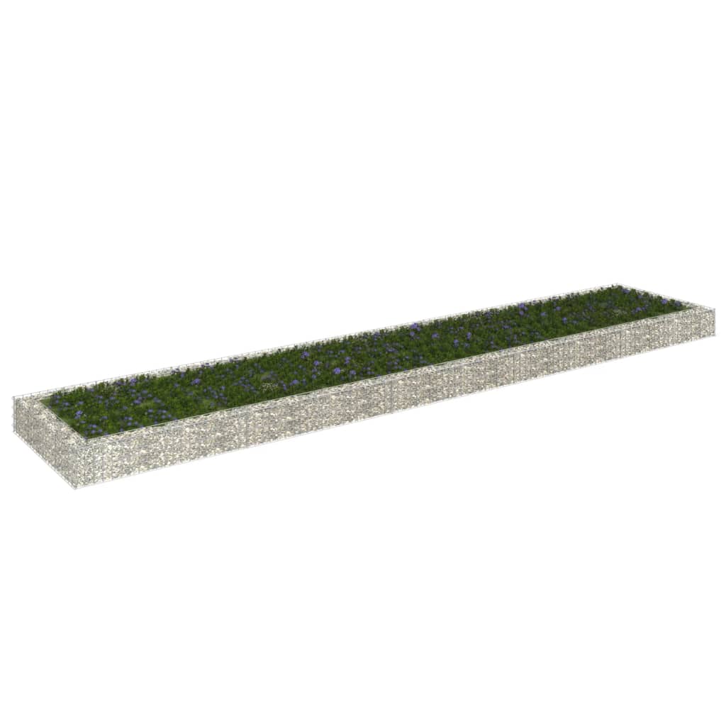 Gabion plantenbak verhoogd 600x100x20 cm gegalvaniseerd staal