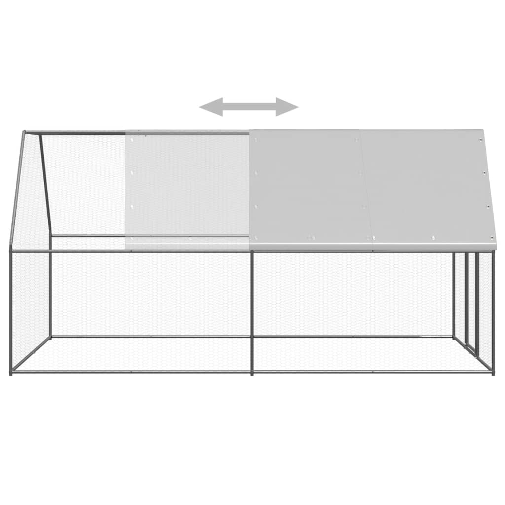 Kippenhok 2x4x2 m gegalvaniseerd staal