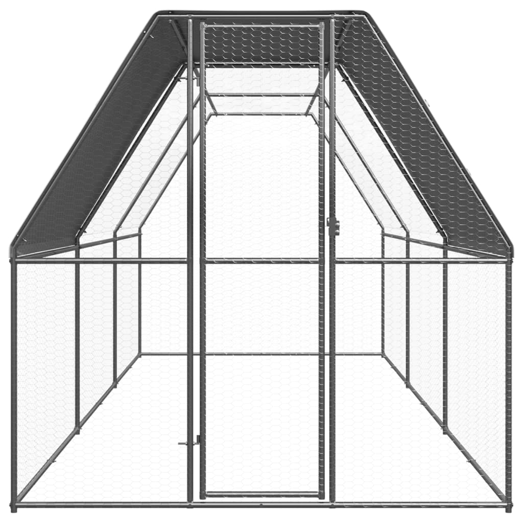 Kippenhok 2x4x2 m gegalvaniseerd staal