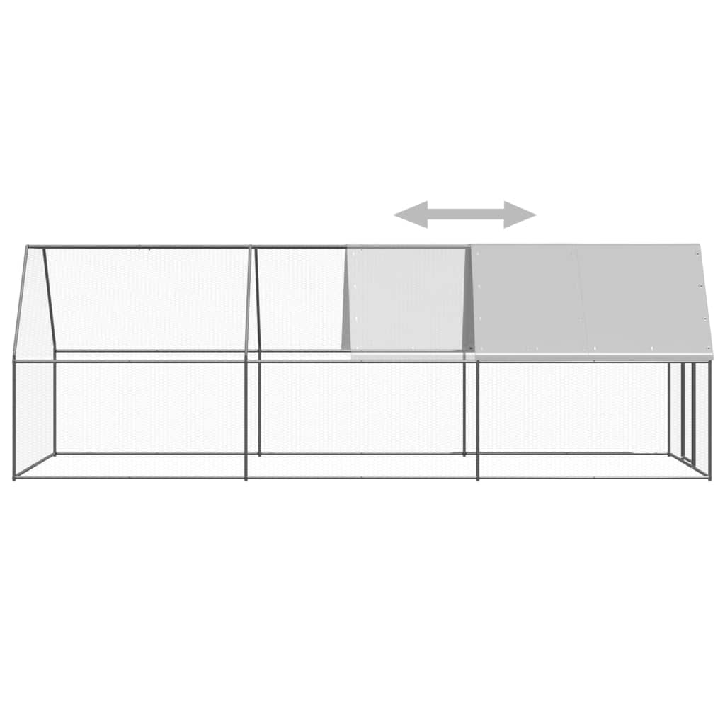 Kippenhok 3x6x2 m gegalvaniseerd staal