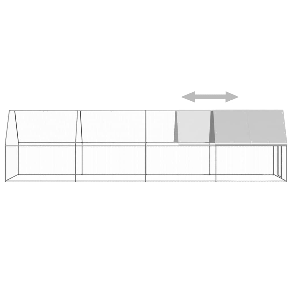 Kippenhok 3x6x2 m gegalvaniseerd staal