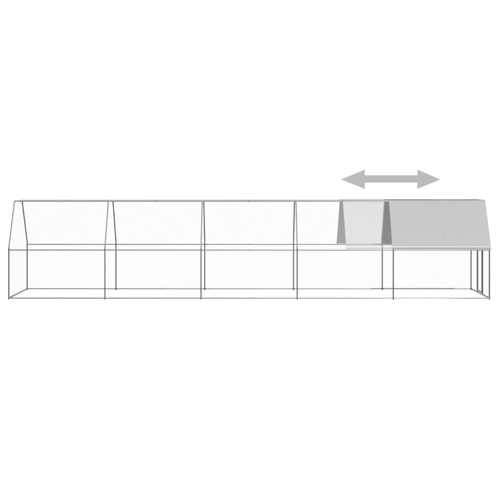 Kippenhok 3x6x2 m gegalvaniseerd staal