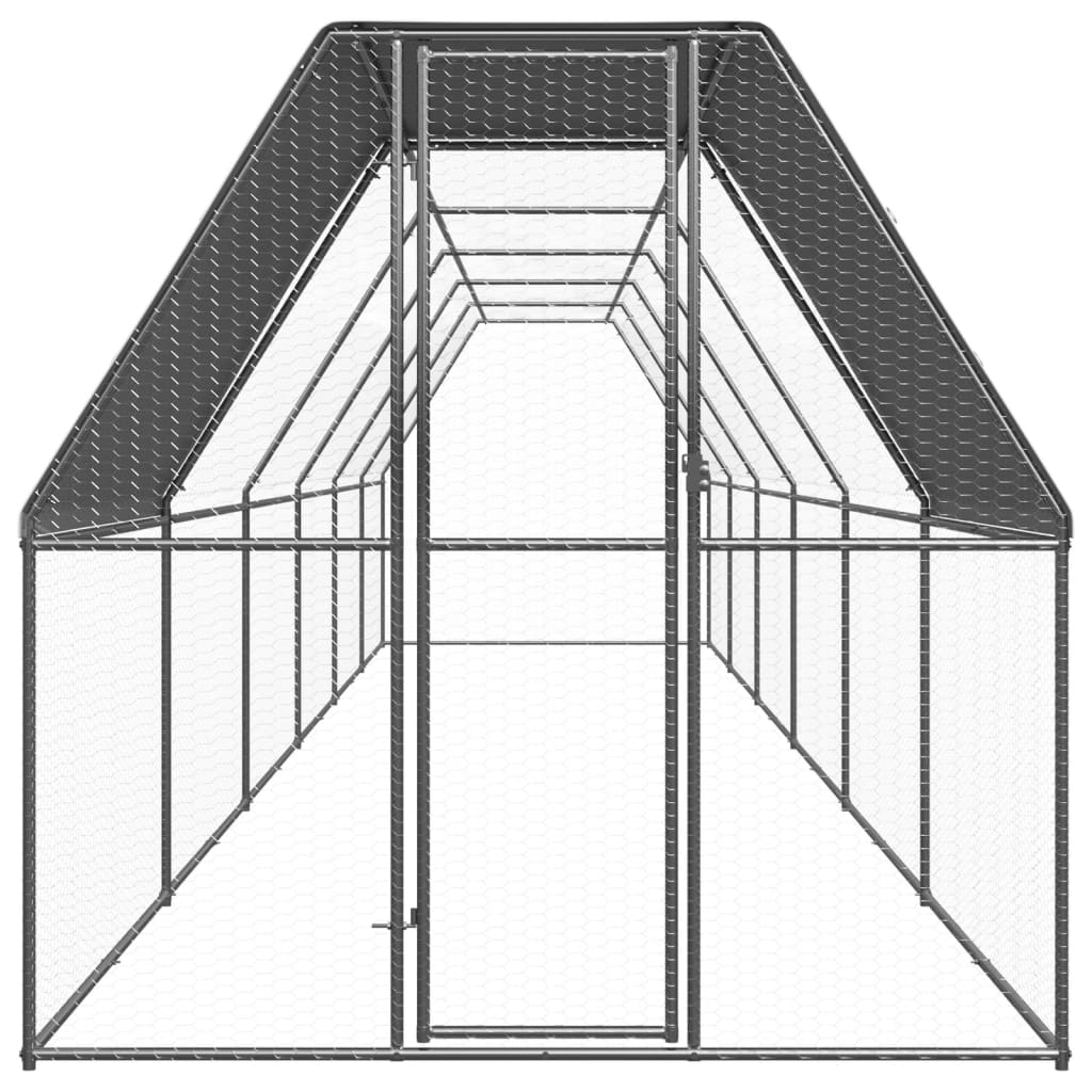 Kippenhok 2x4x2 m gegalvaniseerd staal