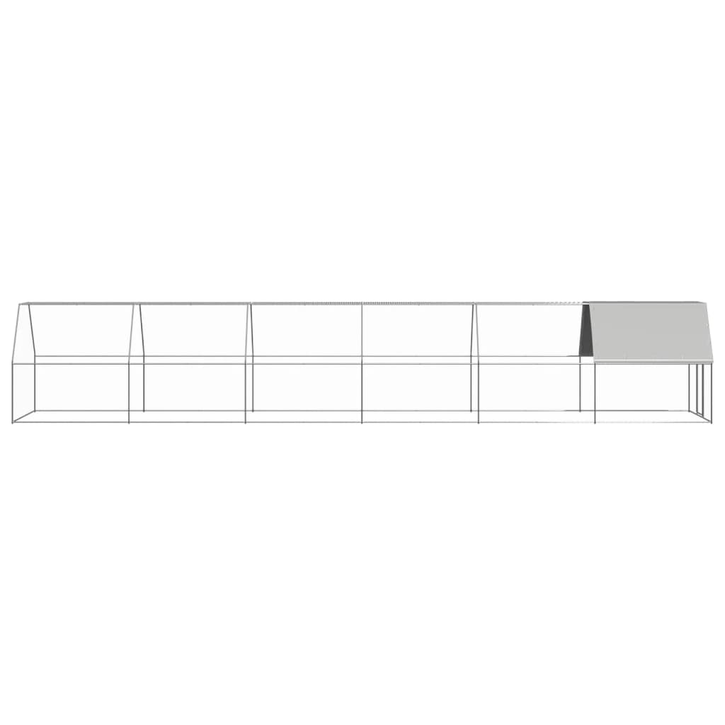 Kippenhok 2x4x2 m gegalvaniseerd staal