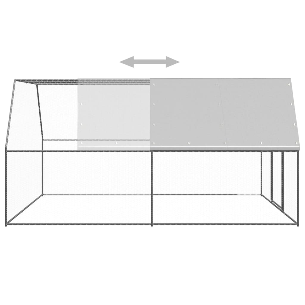 Kippenhok 3x6x2 m gegalvaniseerd staal