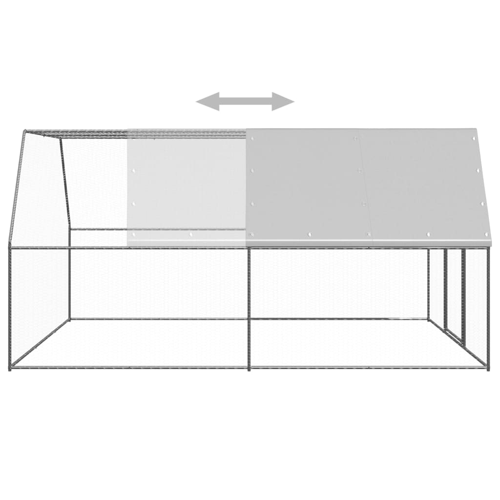 Kippenhok 2x4x2 m gegalvaniseerd staal