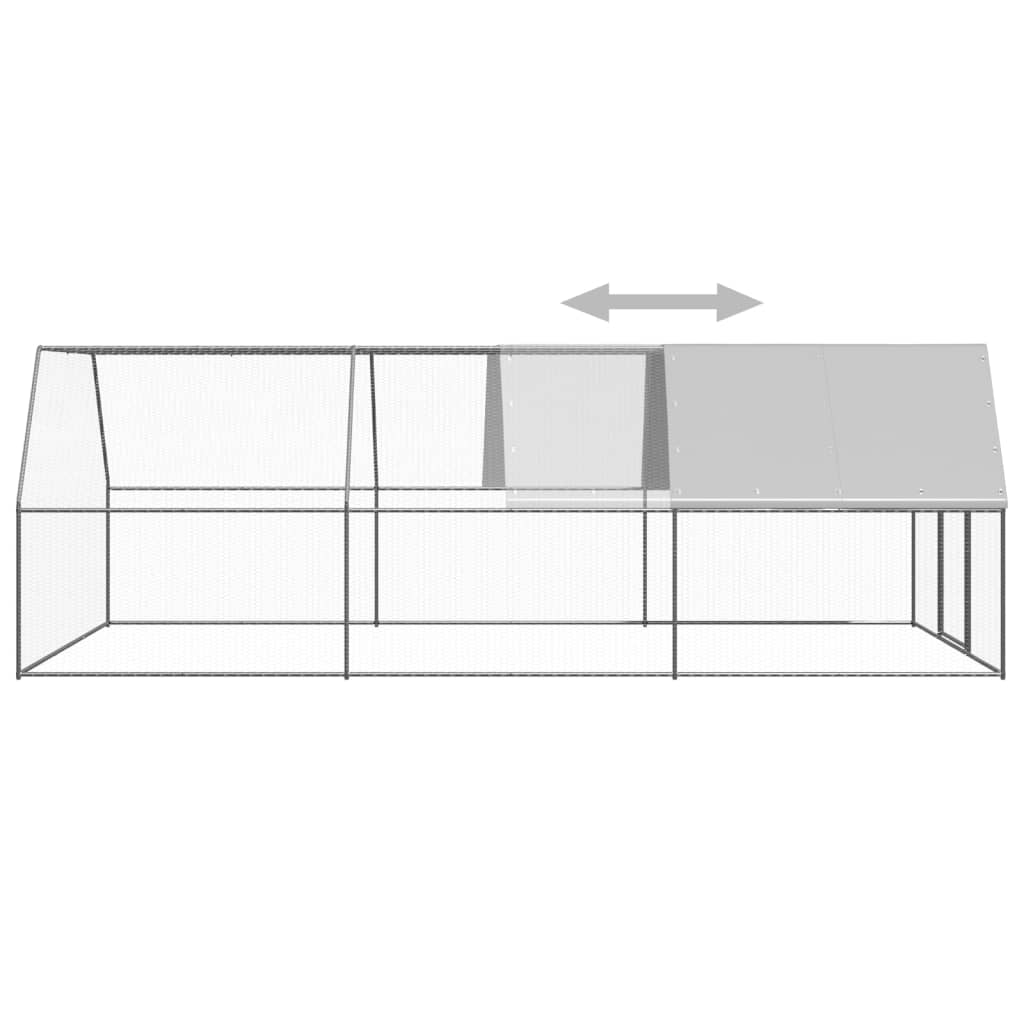 Kippenhok 3x6x2 m gegalvaniseerd staal