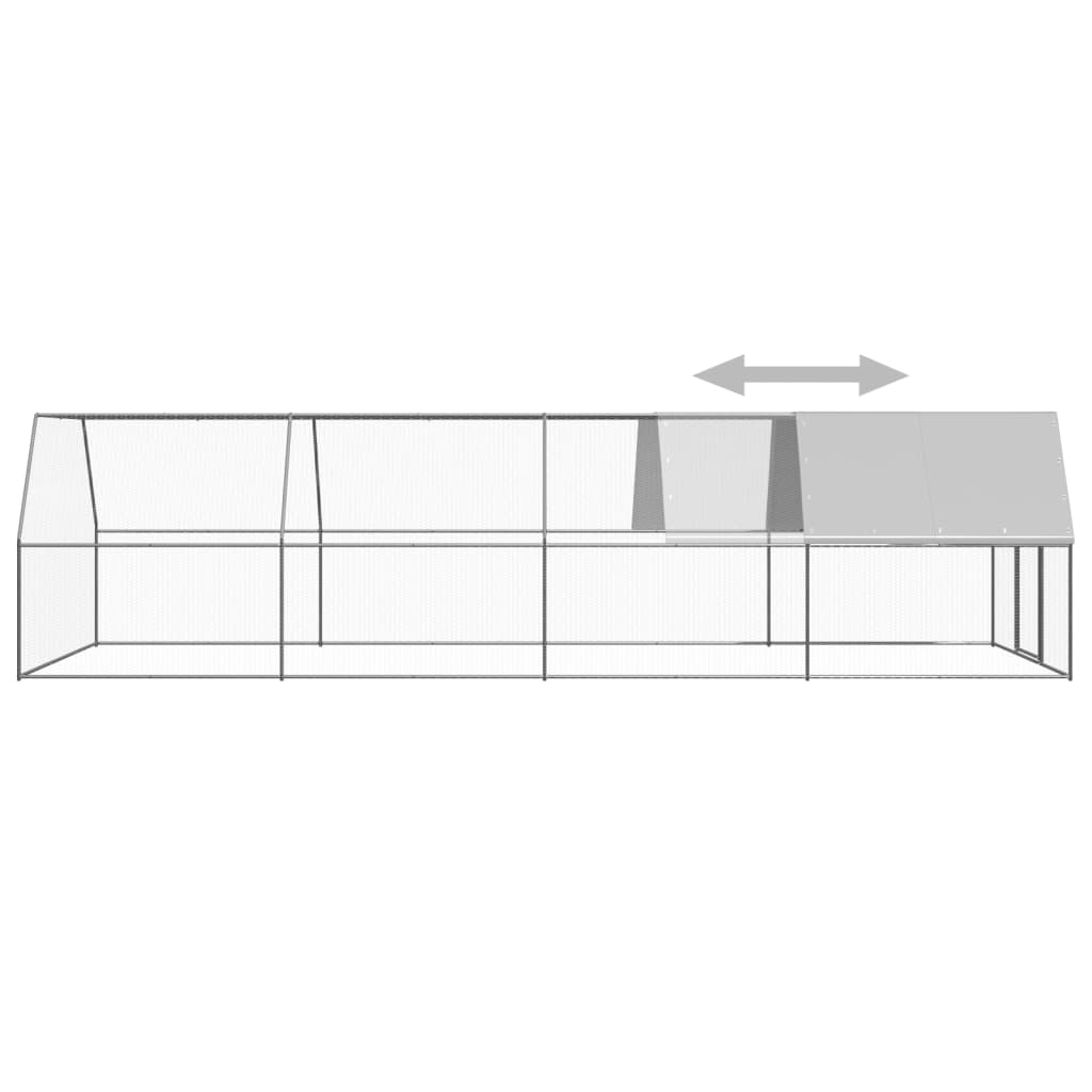 Kippenhok 2x4x2 m gegalvaniseerd staal