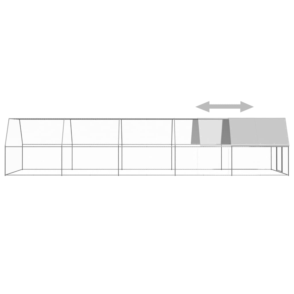 Kippenhok 3x6x2 m gegalvaniseerd staal