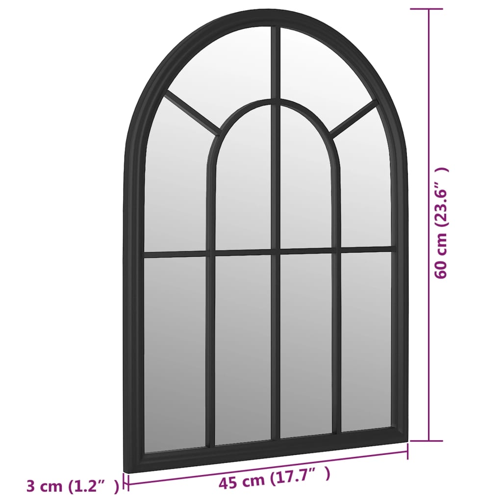 Tuinspiegel 60x45 cm ijzer zandkleurig