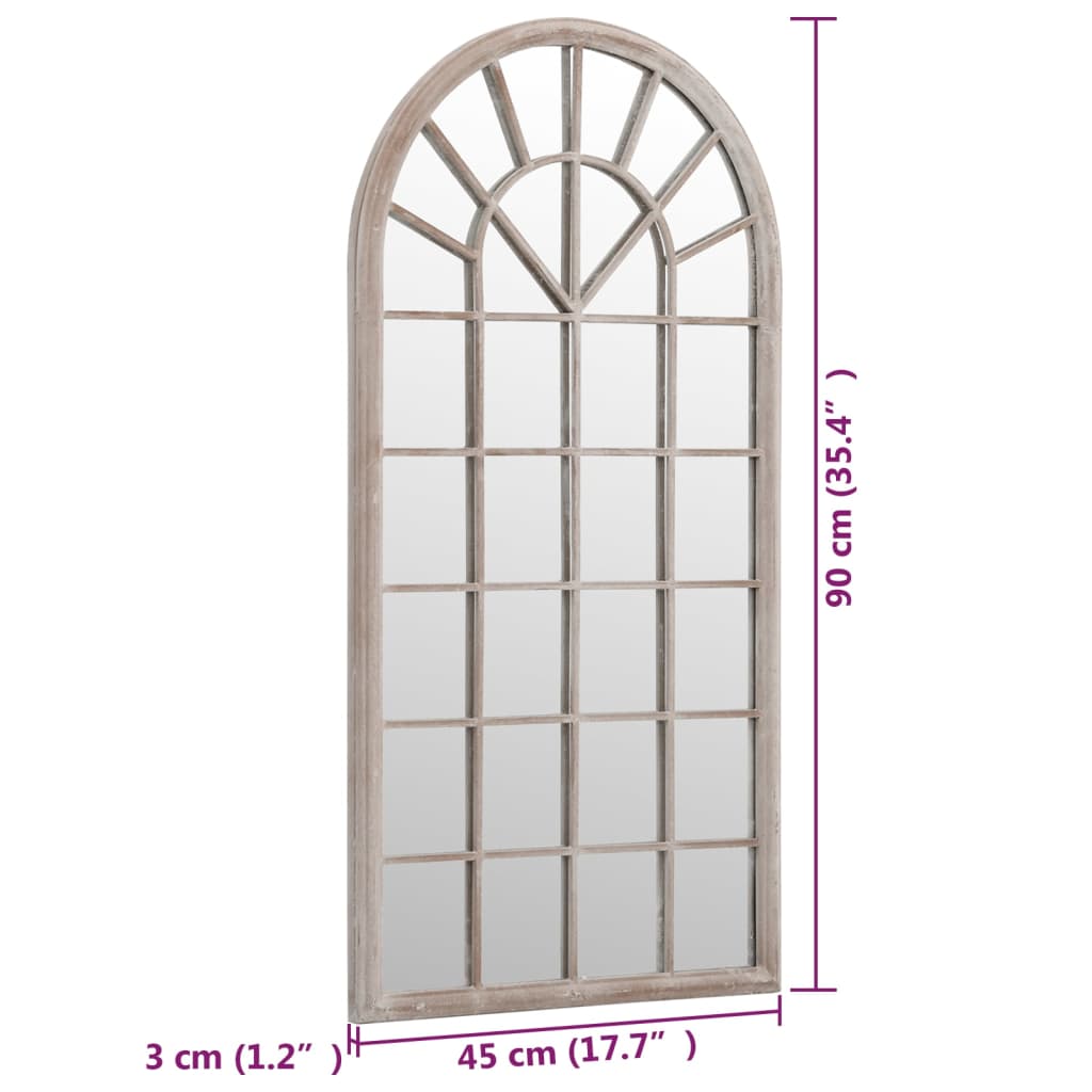 Tuinspiegel 90x45 cm ijzer zandkleurig