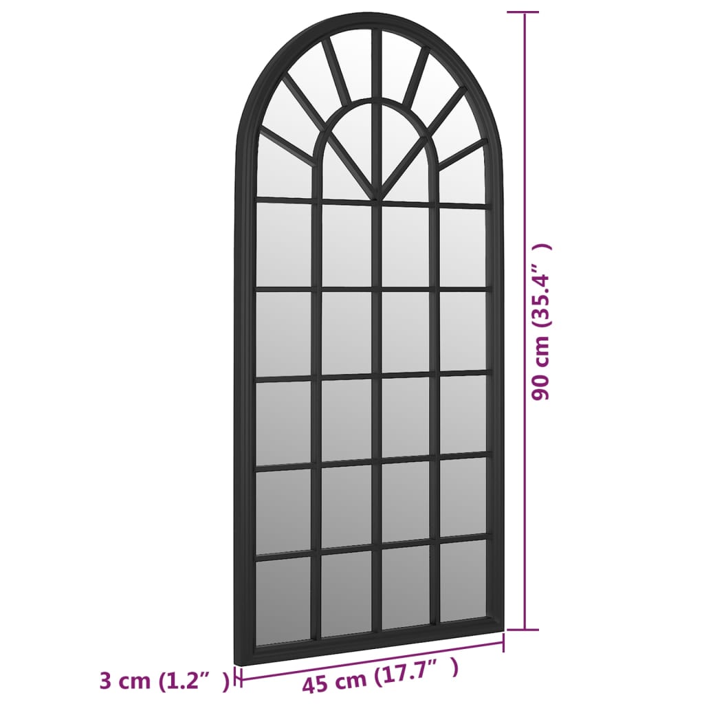 Tuinspiegel 90x45 cm ijzer zandkleurig