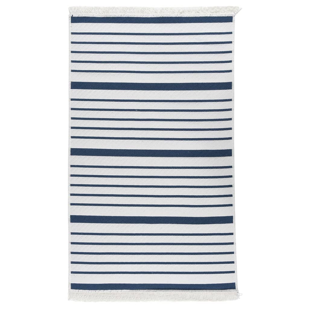 Vloerkleed 160x230 cm katoen marineblauw