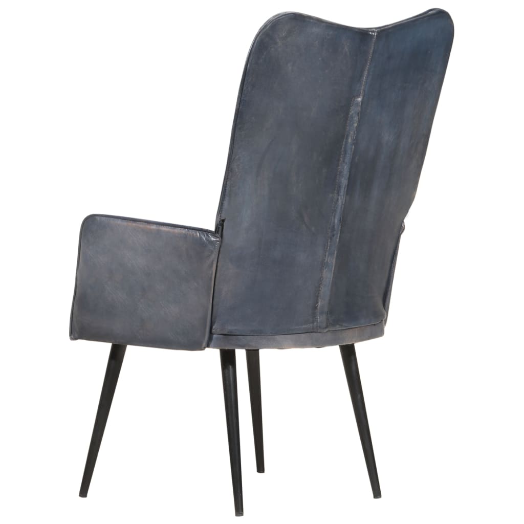 Fauteuil echt leer