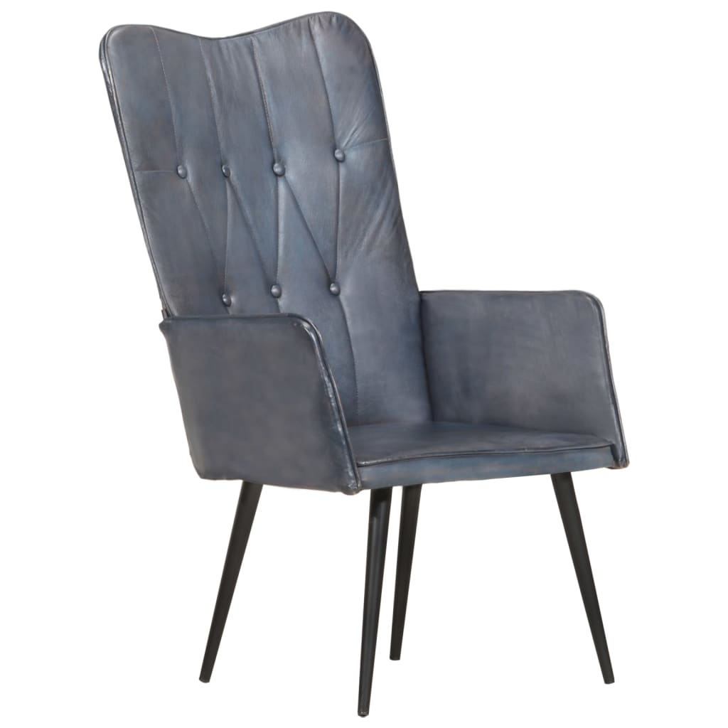 Fauteuil echt leer