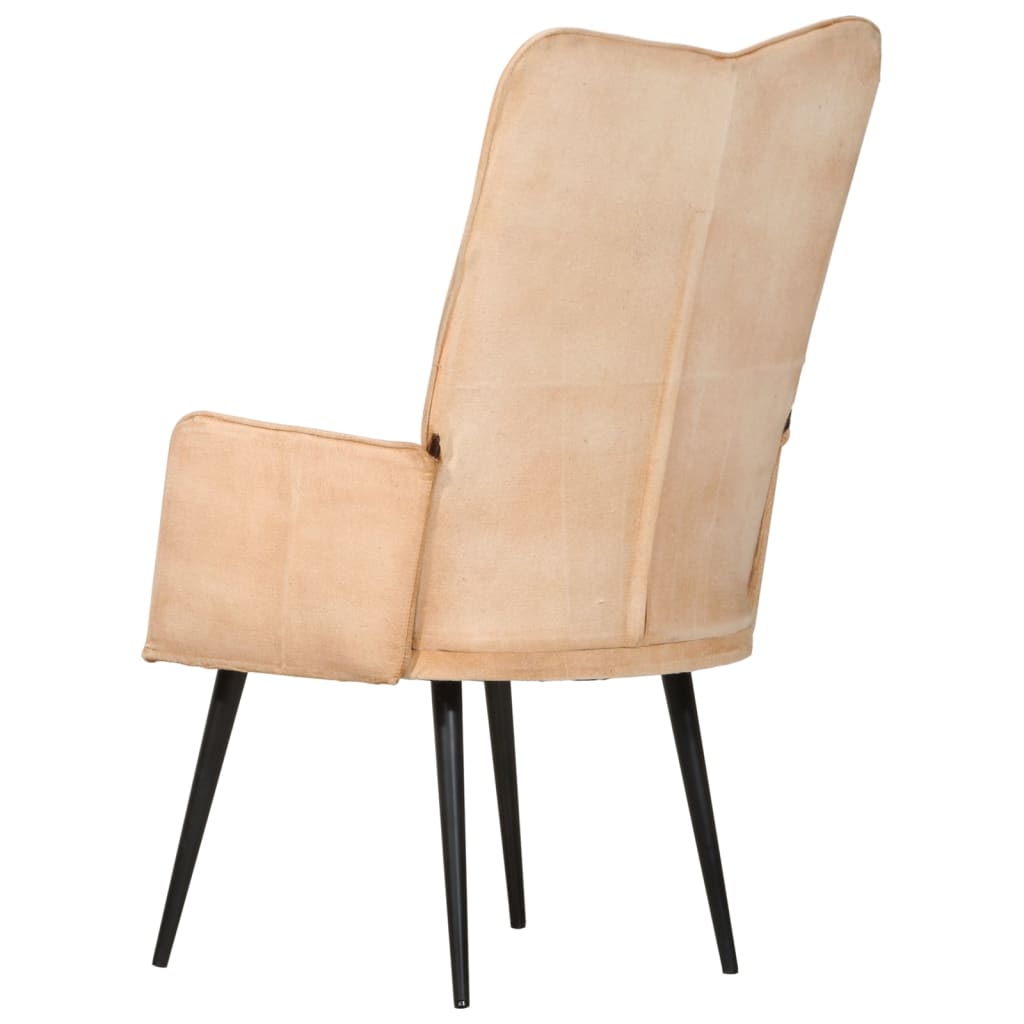 Fauteuil echt leer