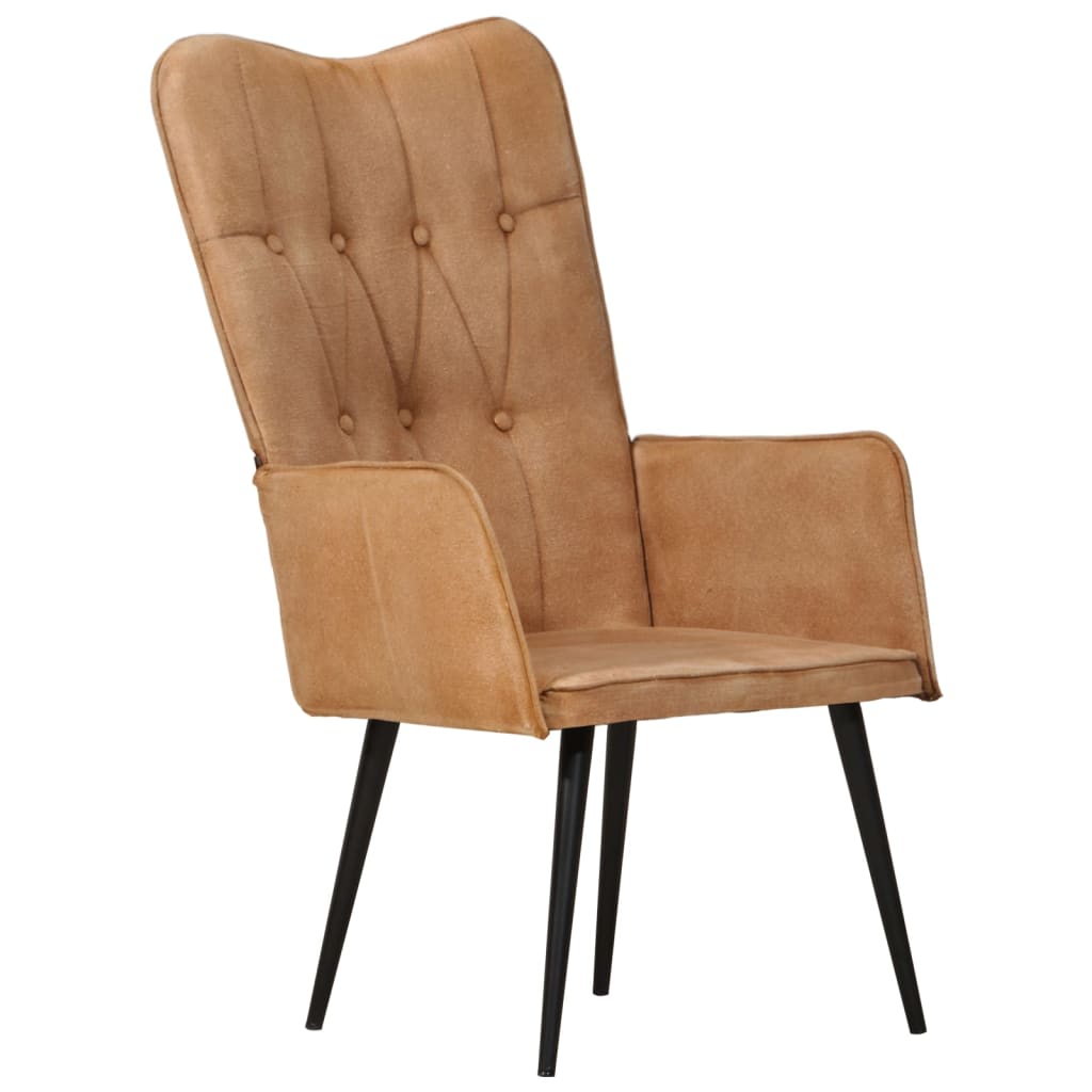 Fauteuil echt leer