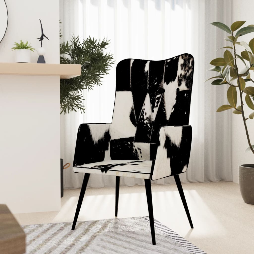 Fauteuil echt leer