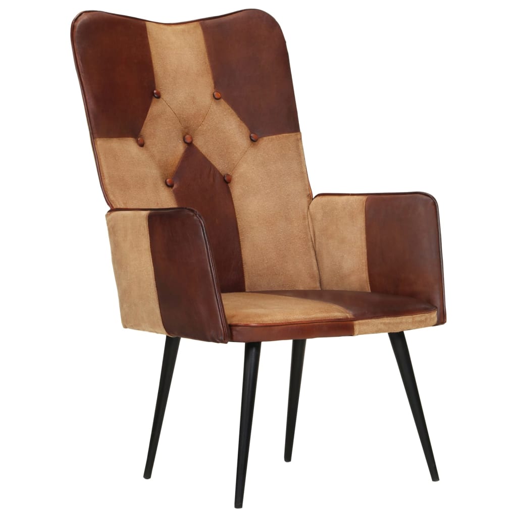 Fauteuil echt leer