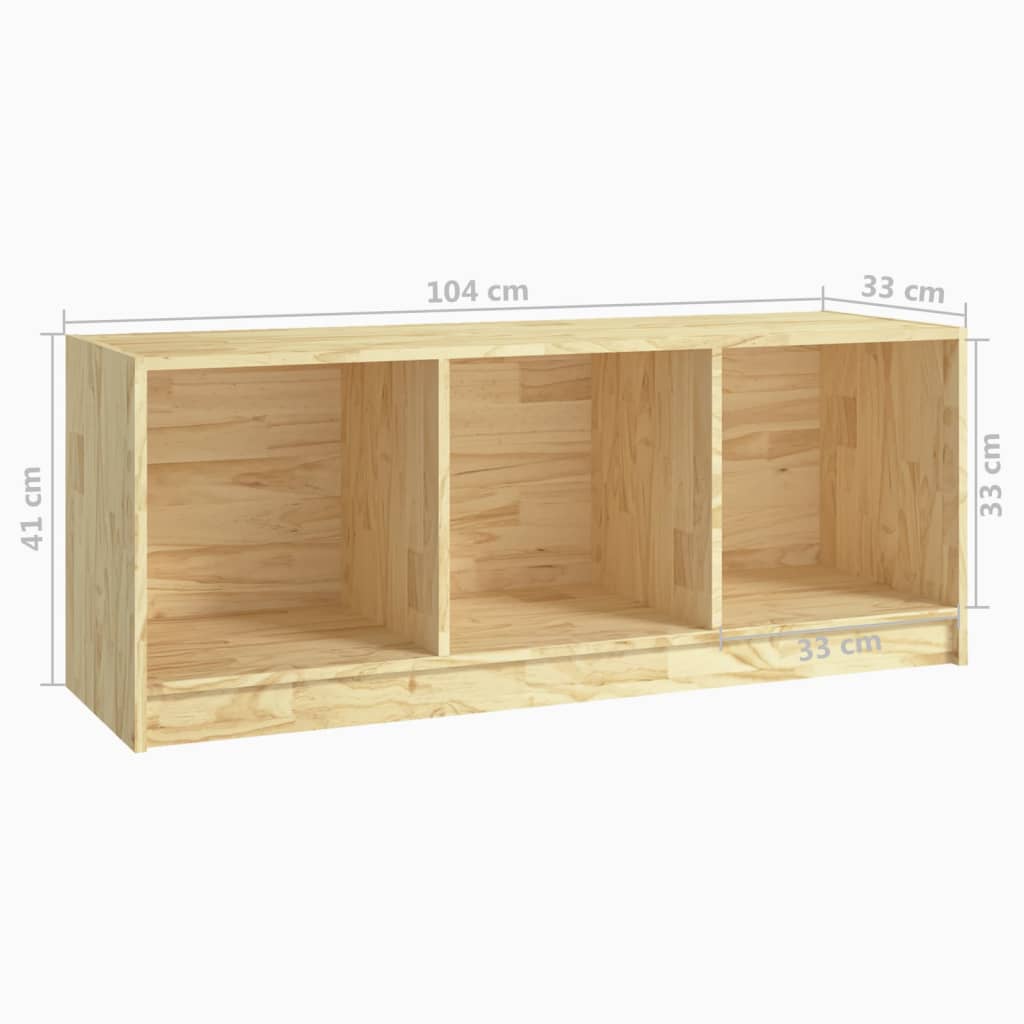 Tv-meubel 104x33x41 cm massief grenenhout