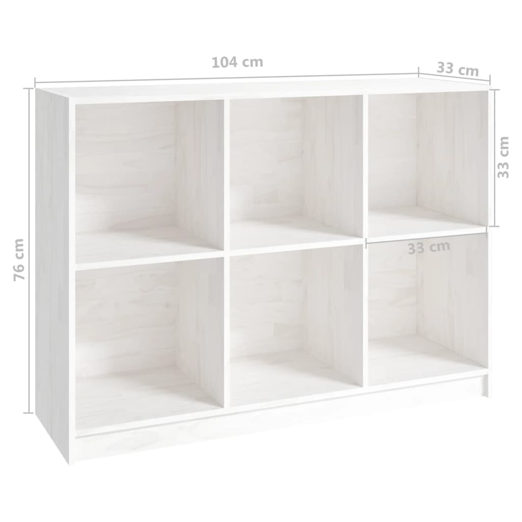 Boekenkast 104x33x76 cm massief grenenhout