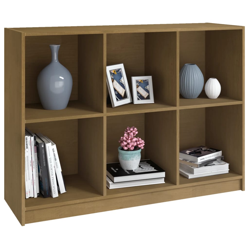 Boekenkast 104x33x76 cm massief grenenhout