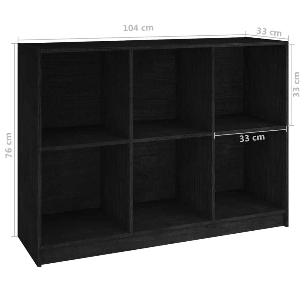 Boekenkast 104x33x76 cm massief grenenhout