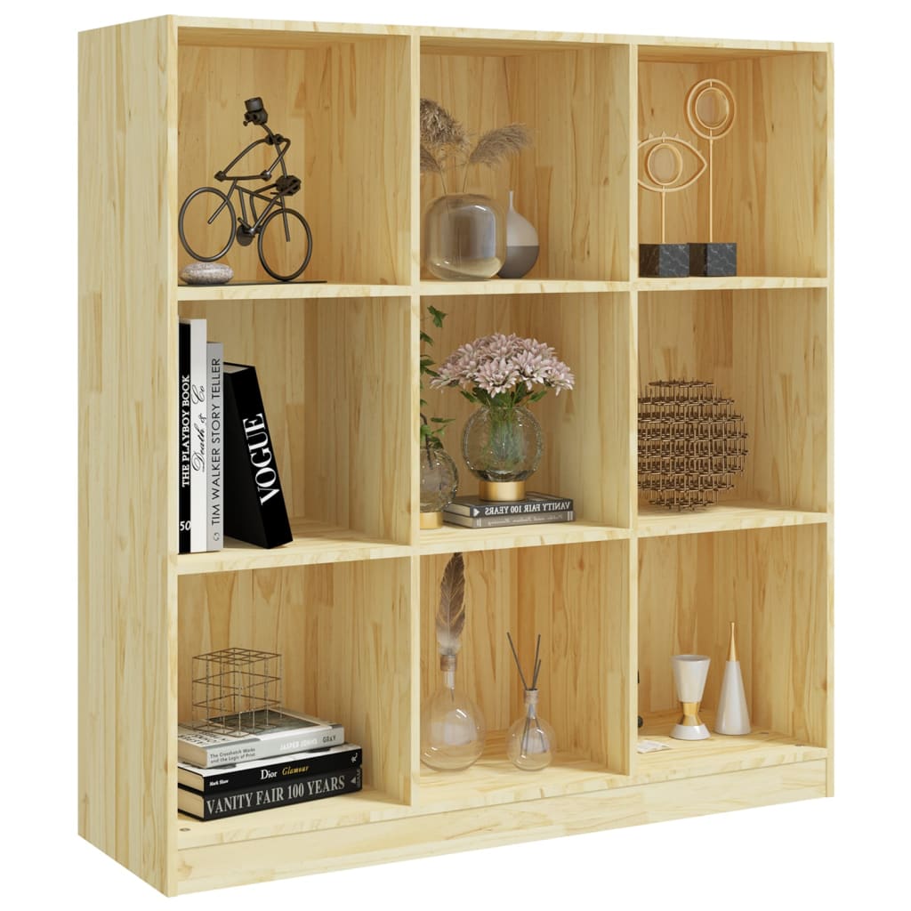 Boekenkast/kamerscherm 104x33,5x110 cm massief grenenhout