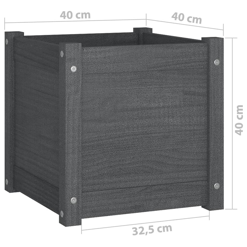 Plantenbak 40x40x40 cm massief grenenhout