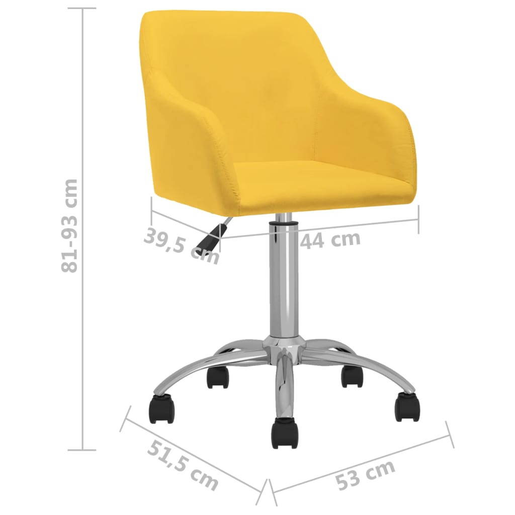 Eetkamerstoelen 2 st draaibaar stof crèmekleurig