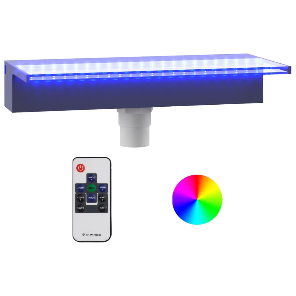 Watervaloverlaat met RGB LED's 30 cm acryl