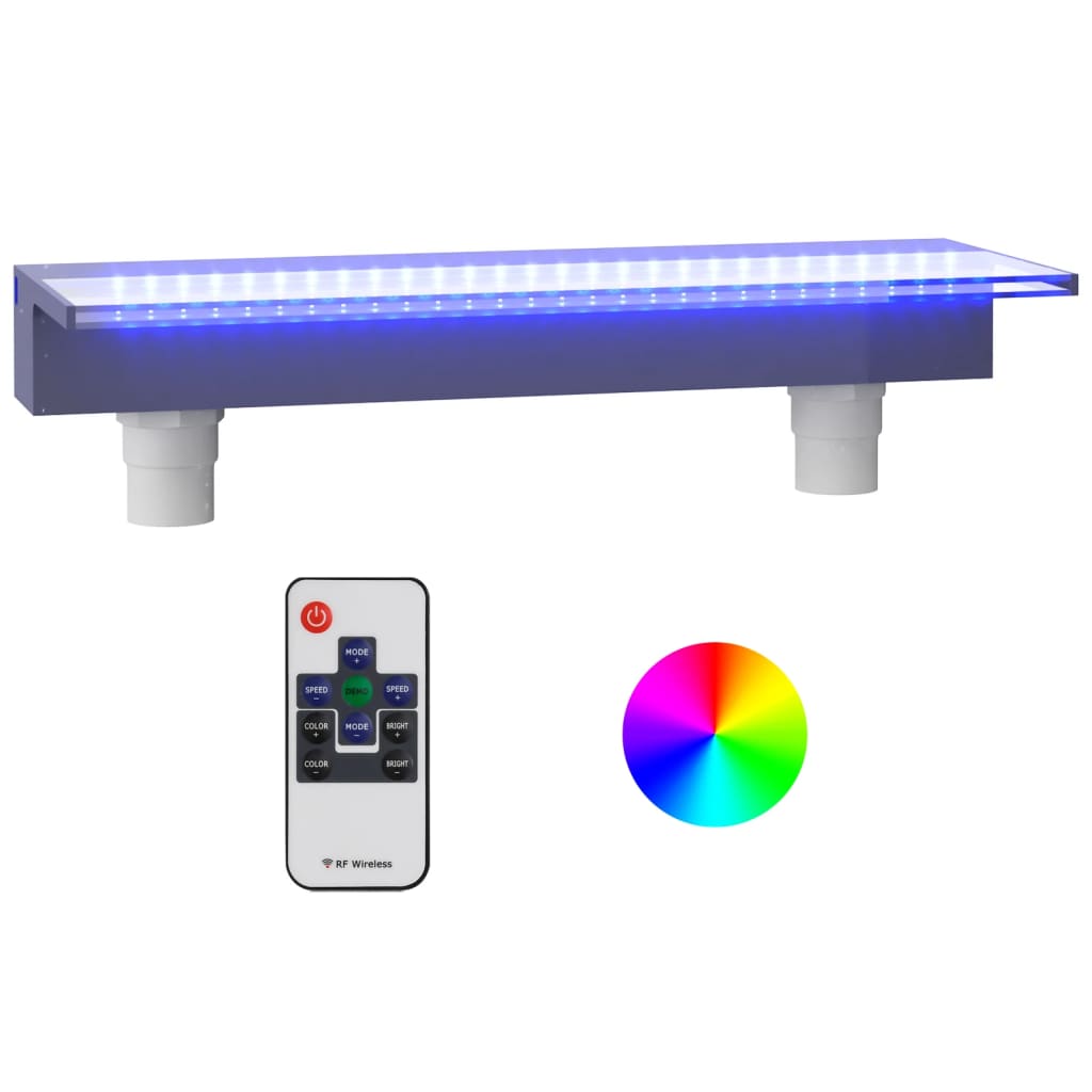 Watervaloverlaat met RGB LED's 30 cm acryl