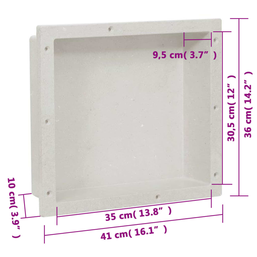 Douchenis 41x51x10 cm matzwart