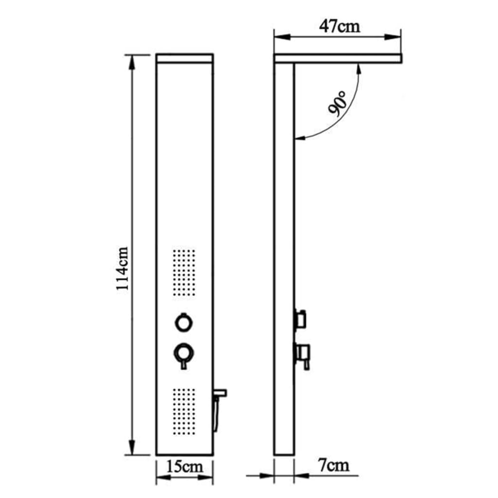 Douchepaneelsysteem aluminium