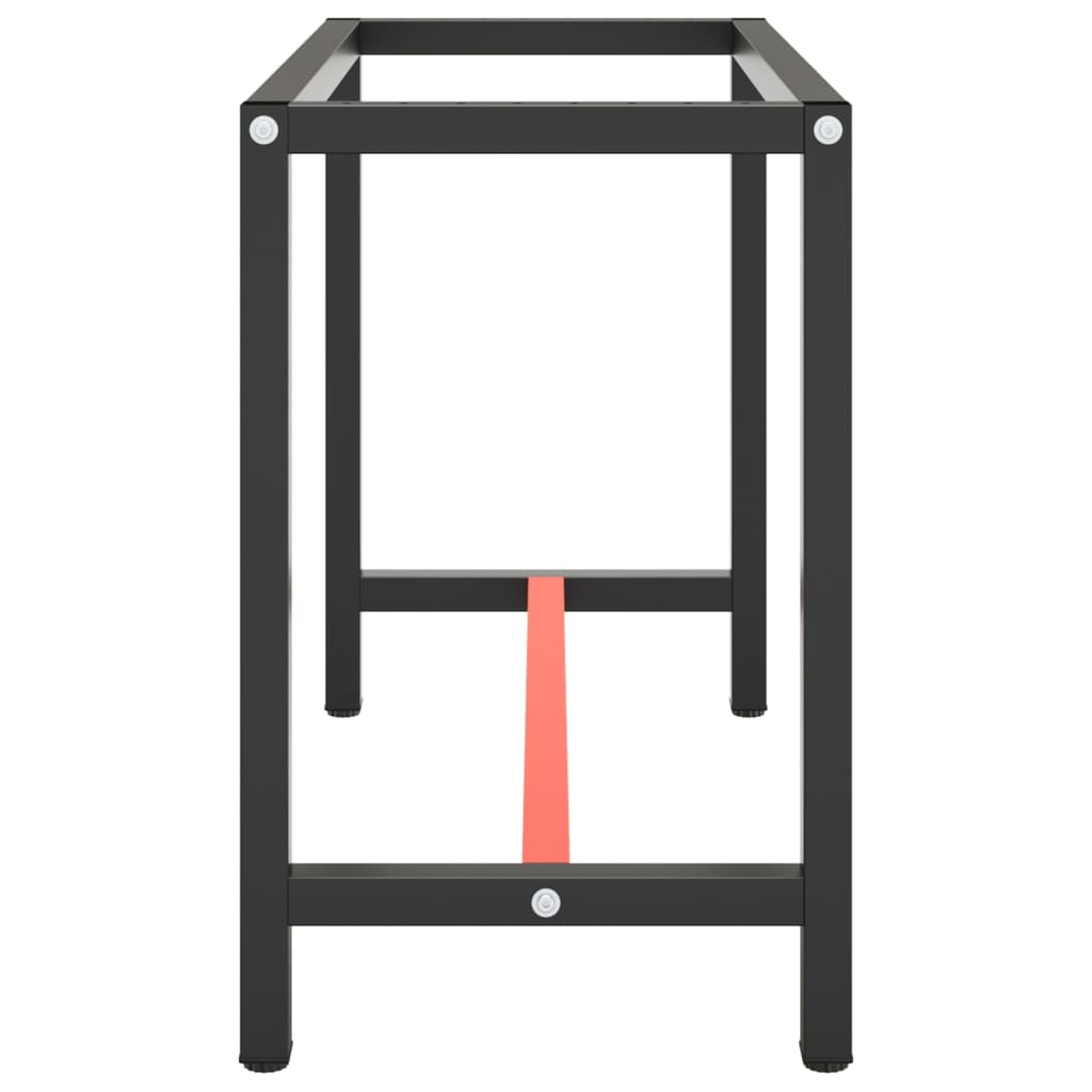 Werkbankframe 70x50x79 cm metaal matzwart en matrood