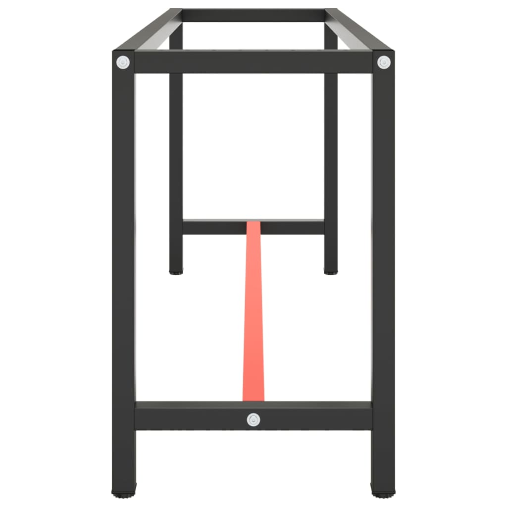 Werkbankframe 70x50x79 cm metaal matzwart en matrood