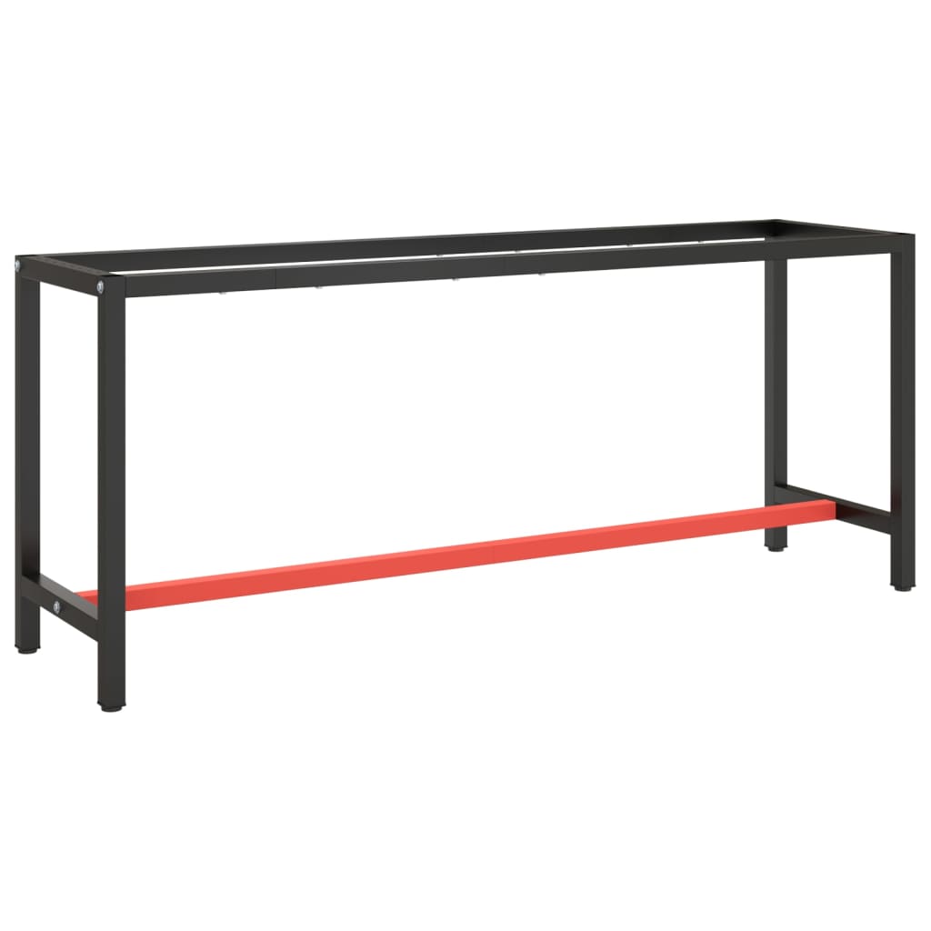 Werkbankframe 80x57x79 cm metaal zwart en rood