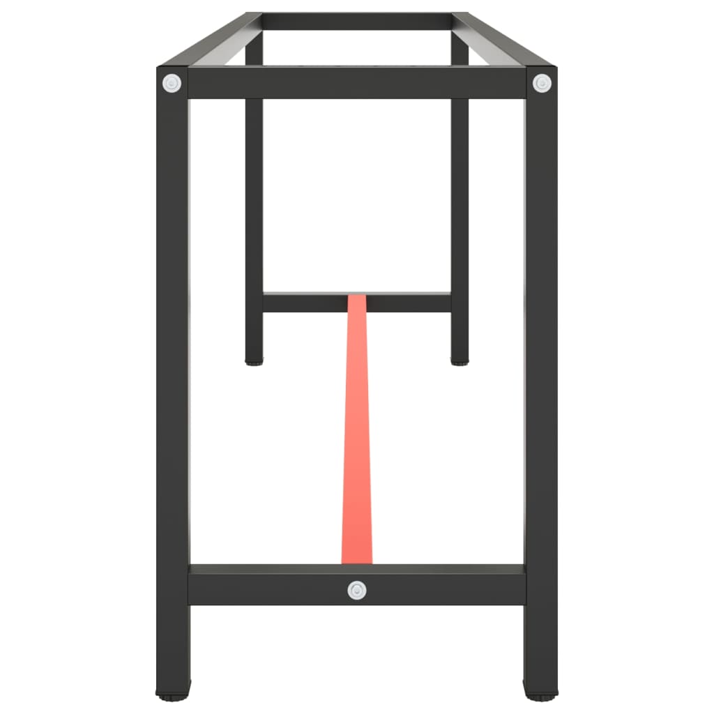 Werkbankframe 210x50x79 cm metaal matzwart en matrood