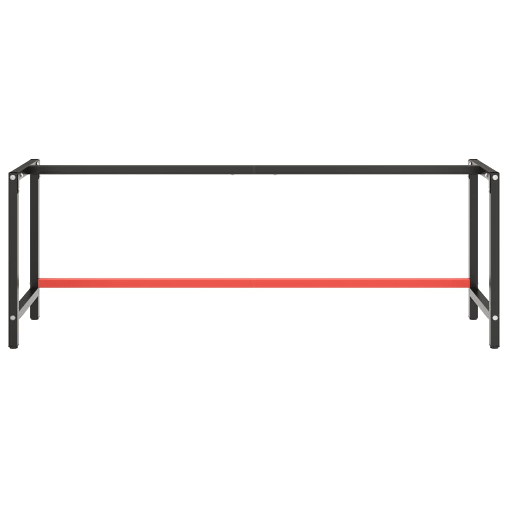 Werkbankframe 80x57x79 cm metaal zwart en rood