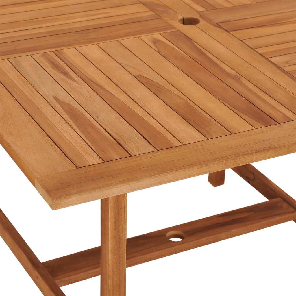 Tuintafel 110x110x75 cm massief teakhout