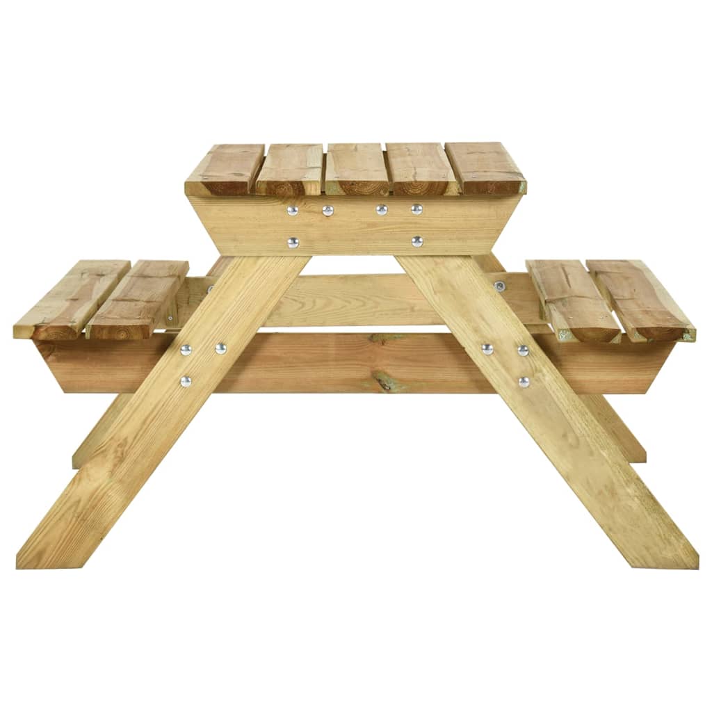 Picknicktafel met banken 220x122x72 cm geïmpregneerd grenenhout