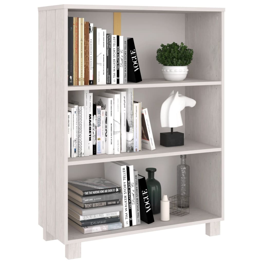 Boekenkast HAMAR 85x35x112 cm massief grenenhout